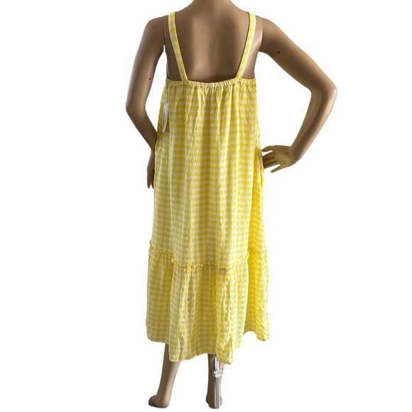 Free Assembly Yellow Gingham Midi Dress - Picture 4 of 7